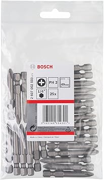 BOSCH BIT SCREW 25PC 49MM STAR